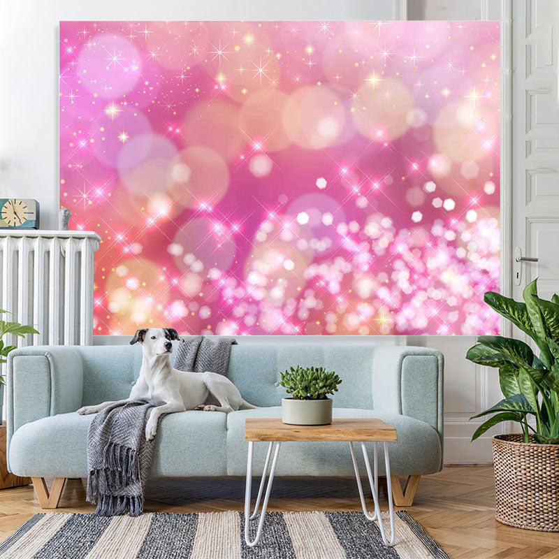 Lofaris Pink Bokeh Backdorp for Birthday and Baby Shower Party
