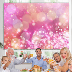 Lofaris Pink Bokeh Backdorp for Birthday and Baby Shower Party