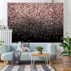 Lofaris Pink Bokeh Glitter Black Happy Birthday Party Backdrop