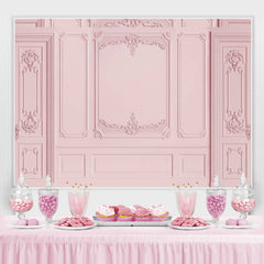 Lofaris Pink Door Theme Happy Birthday Party Backdorp For Girl