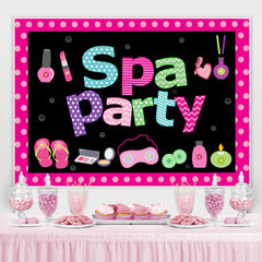 Lofaris Pink Dots Spa Party Make Up Backdrop for Girl