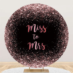 Lofaris Hot Pink Glitter Round Black Adorable Wedding Backdrop