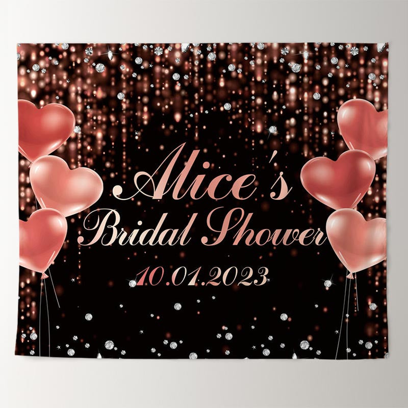 Lofaris Pink Love Balloons Bride To Be Bridal Shower Backdrop