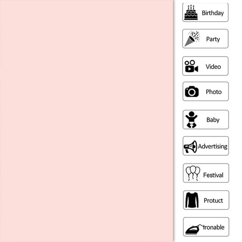 Lofaris Pink Solid Simple Party Backdrop for Photo