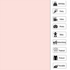 Lofaris Pink Solid Simple Party Backdrop for Photo