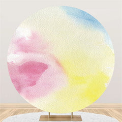 Lofaris Pink Yellow Graffiti Circle Happy Birthday Backdrop