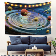 Lofaris Planet Galaxy Trippy Novelty Geometric Custom Tapestry