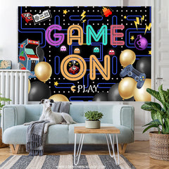 Lofaris Plenty Games Balloons Happy Birthday Backdrop