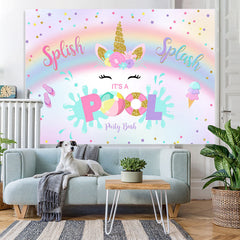 Lofaris Pool Party Backdrop Summer Unicorn Photography