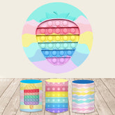 Lofaris Pop It Cute Strawberry Theme Round Backdrop Kit For Girl