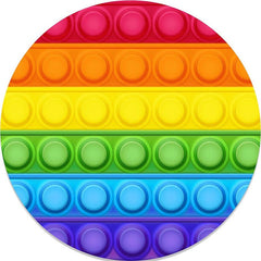 Lofaris Pop It Rainbow Colored Birthday Party Round Backdrops