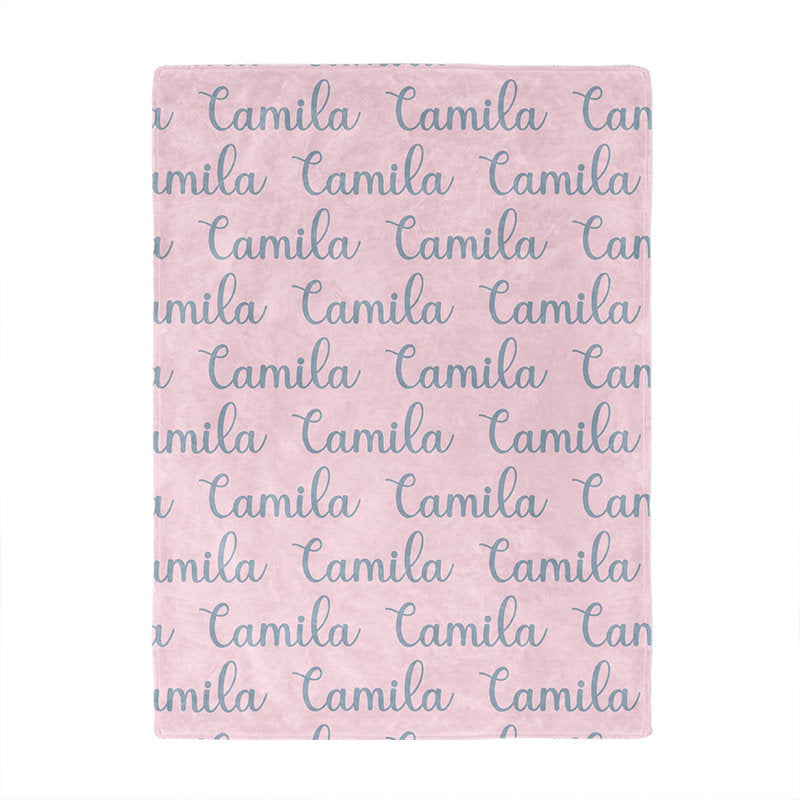 Lofaris Pretty Brush Personalized Name Letter Blanket Gift