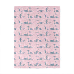 Lofaris Pretty Brush Personalized Name Letter Blanket Gift