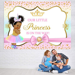 Lofaris Princess And Pink Theme Baby Shower Backdrop For Girl