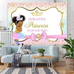 Lofaris Princess And Pink Theme Baby Shower Backdrop For Girl