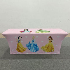 Lofaris Princess Pink 4 Sides Party Stretch Fit Table Cover