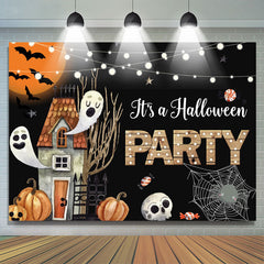 Lofaris Pumpkin and Ghost Terrible Halloween Party Bakcdrop
