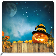 Lofaris Pumpkin And Wood Double-Sided Backdrop for Halloween