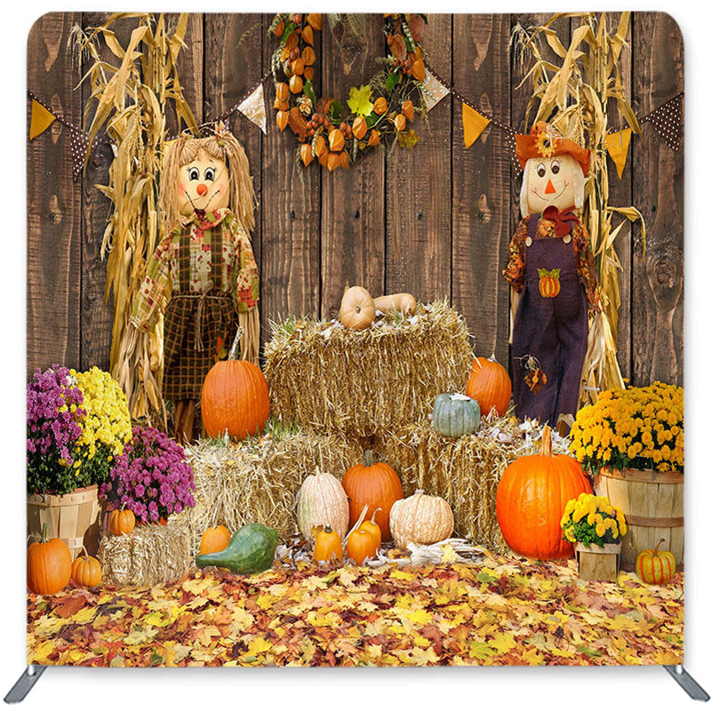 Lofaris Pumpkin Muppet Man Double-Sided Backdrop for Halloween