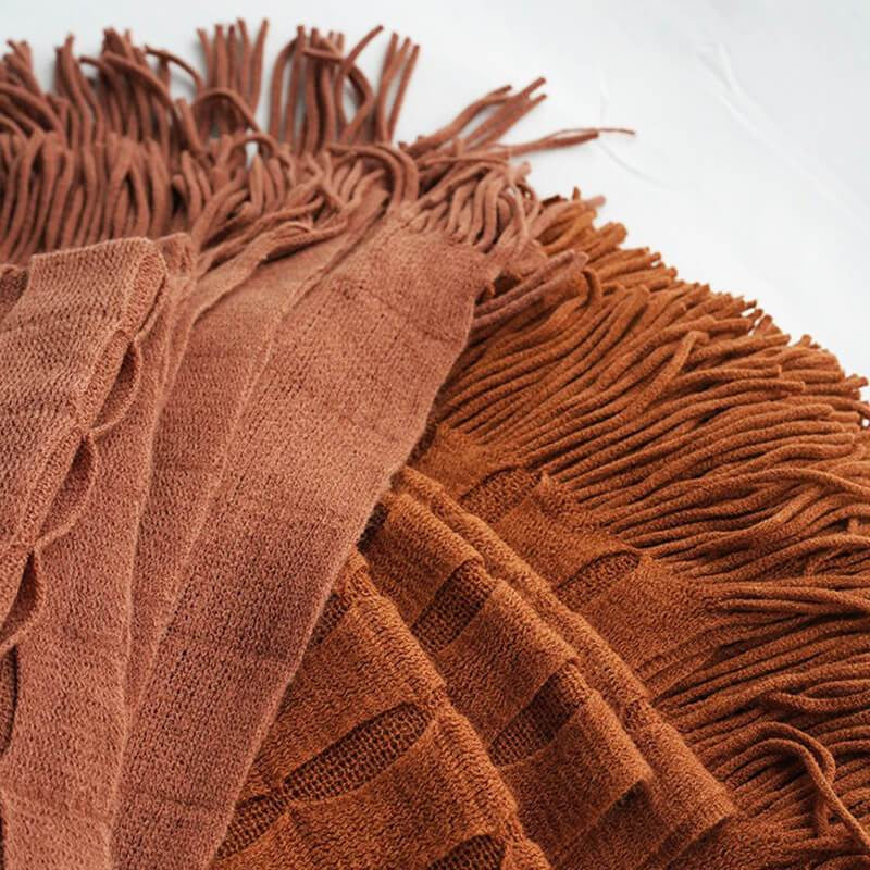 Lofaris Pure Color Knit Blanket Soft And For Bed Or Sofa