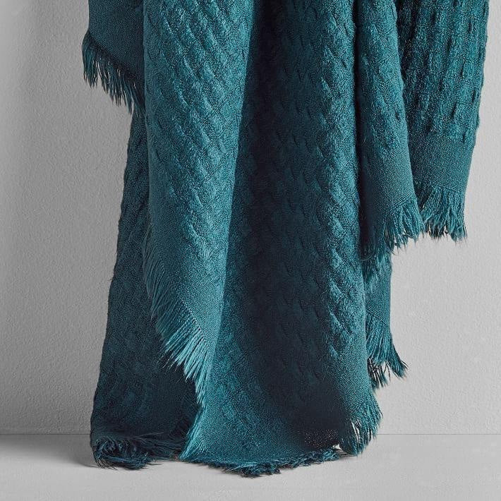 Lofaris Pure Color Knitted Blanket Jacquard Warp Knitting Decoration