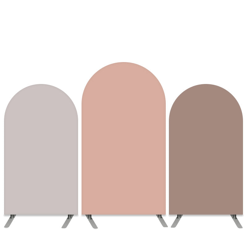 Lofaris Pure Pink Grey Double Side Birthday Arch Backdrop Kit