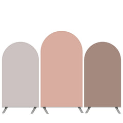 Lofaris Pure Pink Grey Double Side Birthday Arch Backdrop Kit