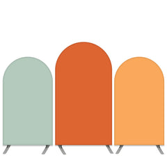 Lofaris Pure Color Theme Blue And Orange Birthday Arch Backdrop Kit