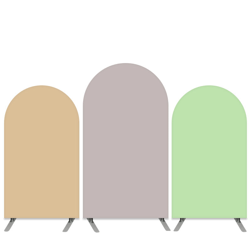 Lofaris Pure Pink Khaki Double Side Birthday Arch Backdrop Kit