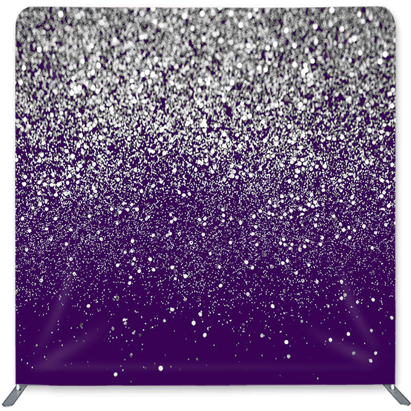 Lofaris Purple And Silver Double-Sided Backdrop for Birthday
