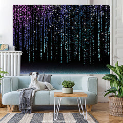 Lofaris Purple Blue Bokeh Glitter Black Birthday Party Backdrop