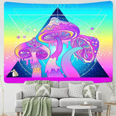 Lofaris Purple Cartoon Mushroom Novelty Abstract Wall Tapestry