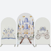 Lofaris Purple Castle Fairytale Girl Birthday Arch Backdrop Kit