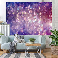 Lofaris Purple Light Dreamy Glitter Girl Birthday Backdrop