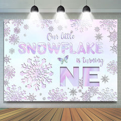 Lofaris Purple Little Snowflake Is Turning One Birthday Backdrop