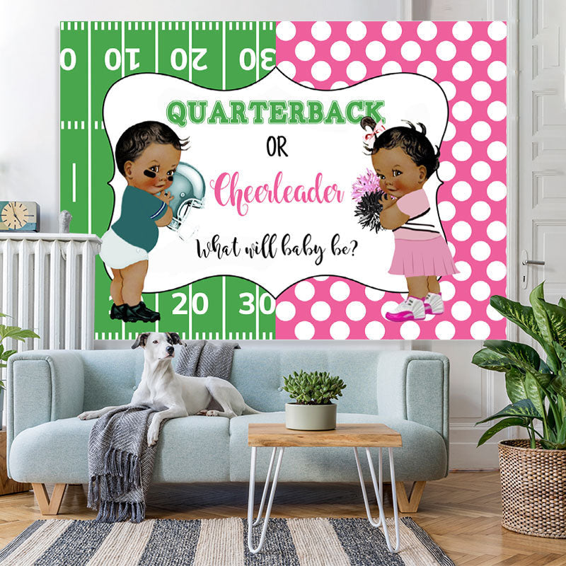 Lofaris Quarterback Or Cheerleader Backdrop For Baby Shower