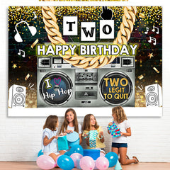 Lofaris Radio And Golden Chain Hip Hop 2th birthday Backdrop