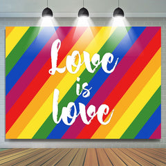 Lofaris Rainbow Colorful Love Is Valentines Backdrop