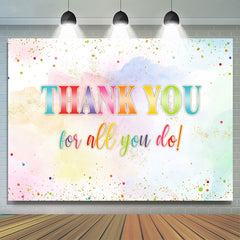 Lofaris Rainbow Dot Watercolor Painting Thanksgiving Backdrop