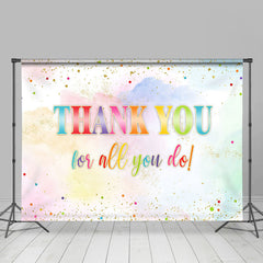 Lofaris Rainbow Dot Watercolor Painting Thanksgiving Backdrop