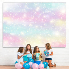 Lofaris Rainbow Glitter Birthday Backdrop for Party