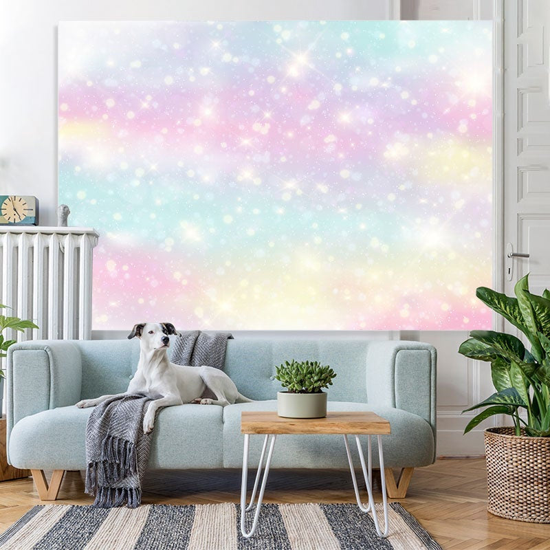 Lofaris Rainbow Glitter Birthday Backdrop for Party