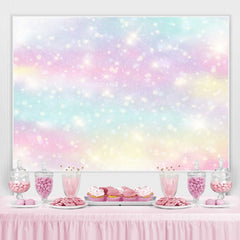 Lofaris Rainbow Glitter Birthday Backdrop for Party