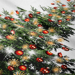Lofaris Red Bauble Christmas Tree Sparkle Deco Wall Tapestry