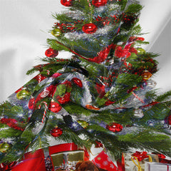 Lofaris Red Ribbon Christmas Tree Gifts Room Wall Tapestry