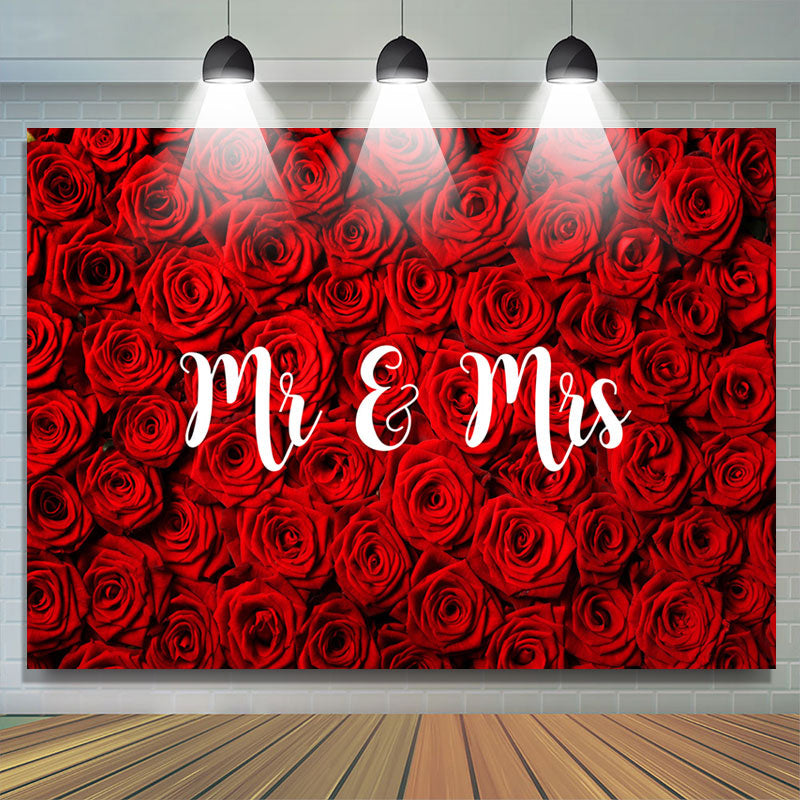 Lofaris Red Rose Flower Valentines Day Backdrop For Love Couple