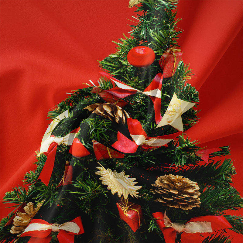 Lofaris Red Theme Christmas Tree Wall Hanging Room Tapestry