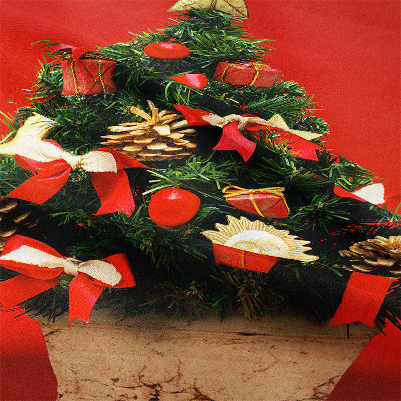 Lofaris Red Theme Christmas Tree Wall Hanging Room Tapestry