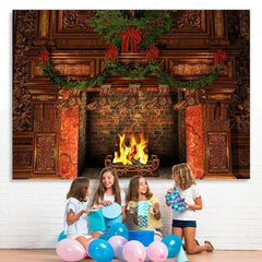 Lofaris Retro socks fireplace gorgeous Christmas photo backdrop