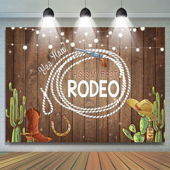 Lofaris This Is My First Rodeo Birthday Photoshoot Backdrop